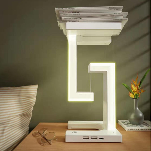Wireless Charging Suspension Table Floating Lamp For Bedroom